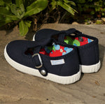 Load image into Gallery viewer, Angelitos T Bar Canvas Shoes - Navy
