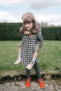 Angelitos Boots - Angelitos Lace up Desert Boots - Pink