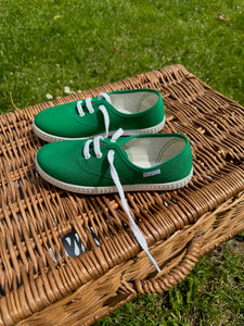Angelitos Canvas Lace Up Shoes - Green