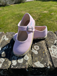 Angelitos Canvas Mary Janes - Pink