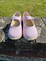 Load image into Gallery viewer, Angelitos Canvas Mary Janes - Pink
