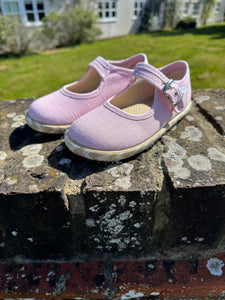 Angelitos Canvas Mary Janes - Pink