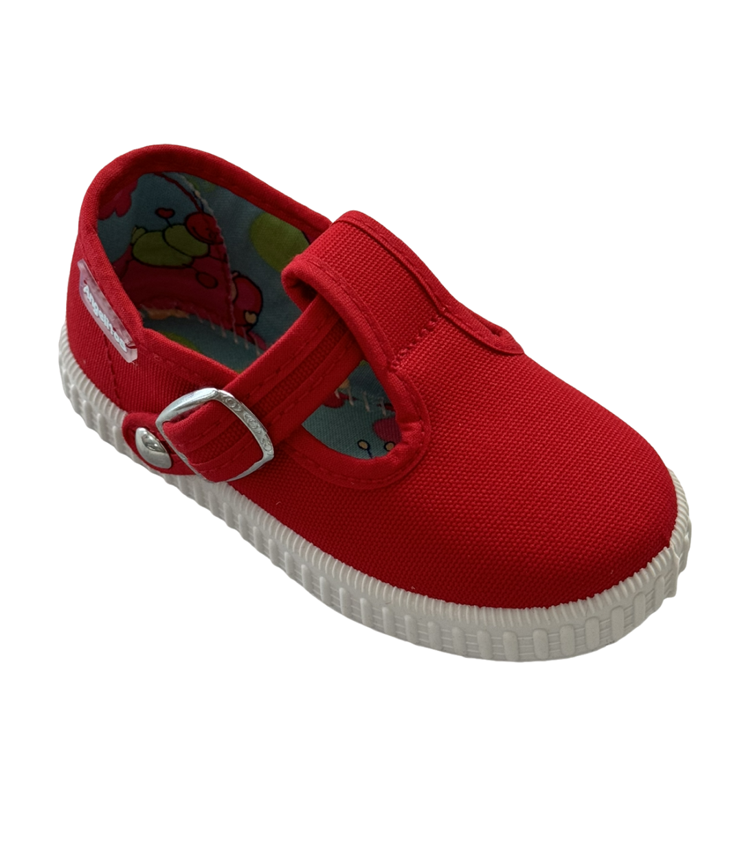 Angelitos T Bar Canvas Shoes - Red