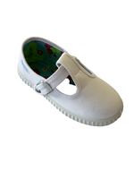 Load image into Gallery viewer, Angelitos T Bar Canvas Shoes - White
