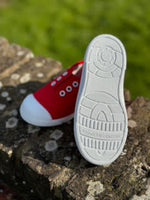 Load image into Gallery viewer, Angelitos Canvas Plimsolls - Red
