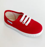 Load image into Gallery viewer, Angelitos Lace up Canvas Shoes - Red
