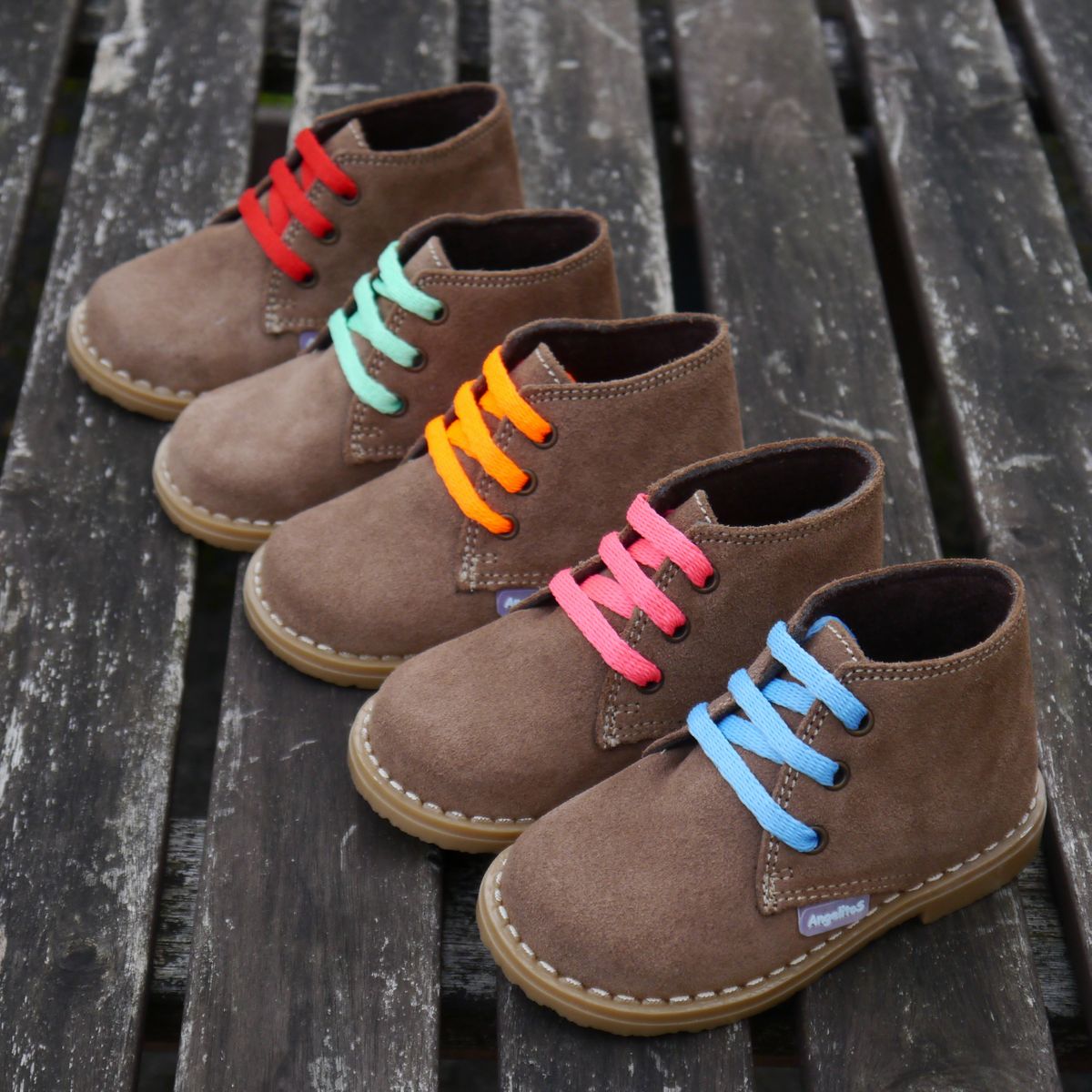 Angelitos Boots Angelitos Lace up Desert Boots Tan