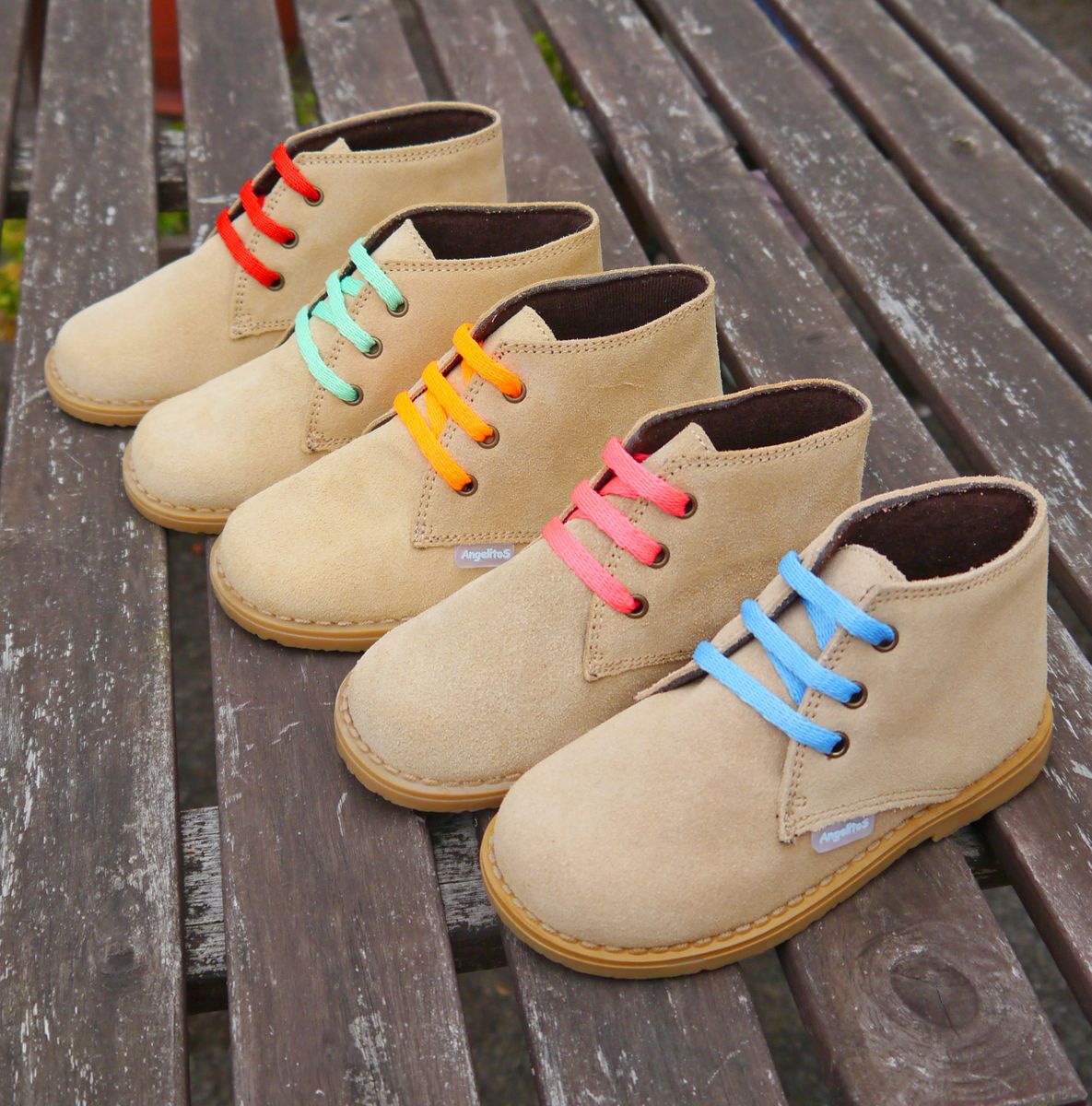 Angelitos Boots - Angelitos Lace up Desert Boots - Camel