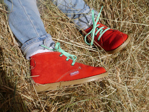 Angelitos Boots - Angelitos Lace up Desert Boots - Red