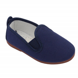 Angelitos Canvas Slip ons - Navy